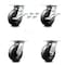 Service Caster 6 Inch Phenolic Caster Set with Roller Bearing 4 Swivel Lock and 2 Brake SCC SCC-35S620-PHR-SLB-BSL-2-BSL-2 - alternate 1